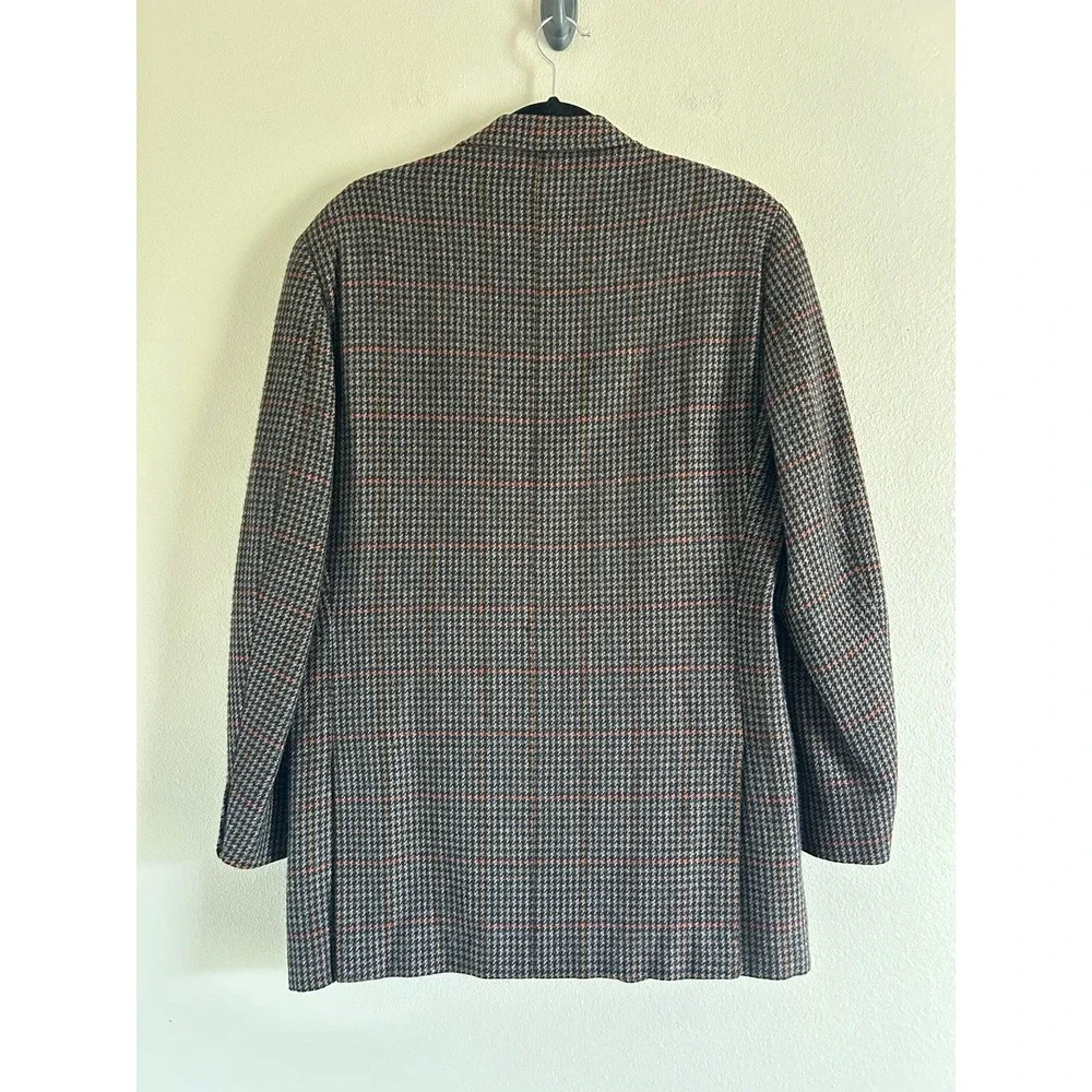 VTG 60's  Gene M. Loo's Hallmark Hand tailored 100% Cashmere Houndstooth blazer